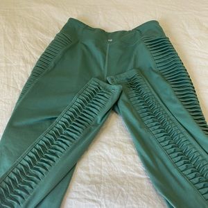 Sage colored Soybu brand yoga pants. Pintucklike sides, small pocket built in